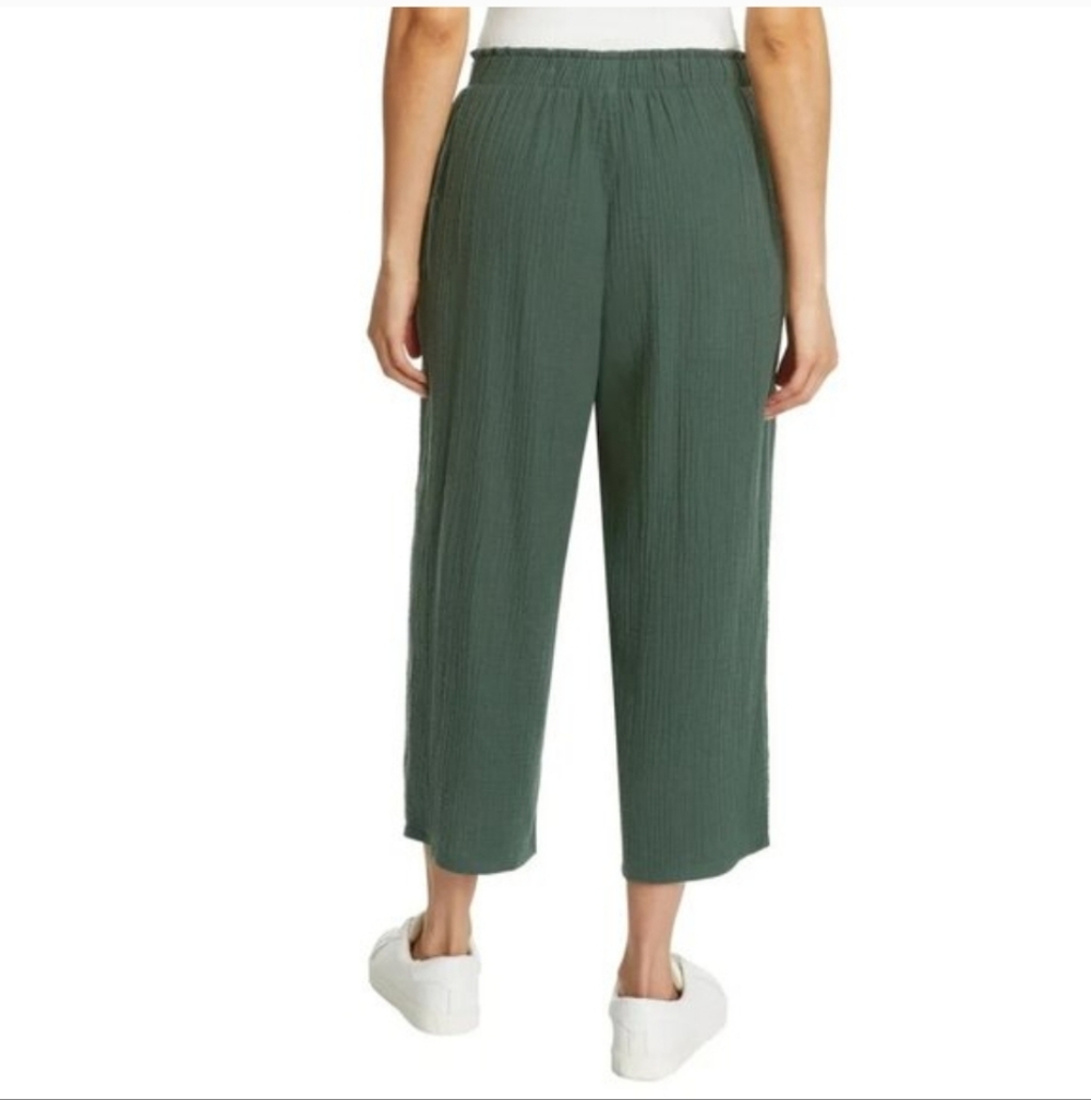 Jessica Simpson Green Gauze Cotton Pants. - Picture 2 of 8